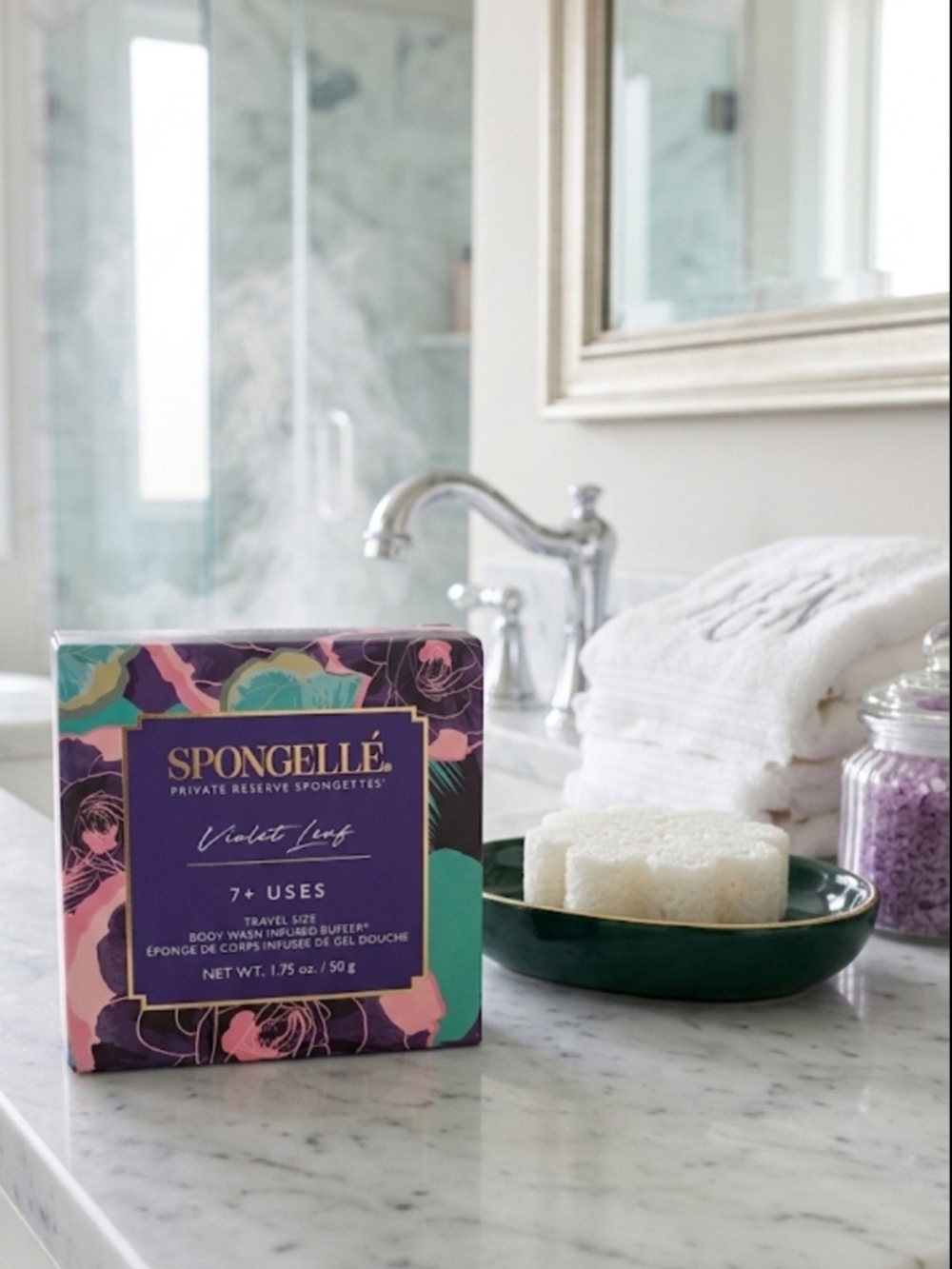 Spongelle Violet Leaf Infused Buffer